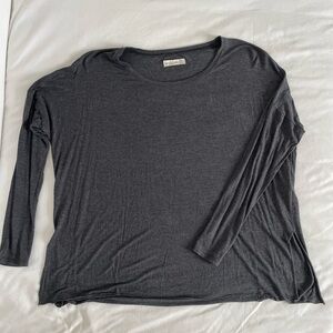 Abercrombie & Fitch Dark Gray Long Sleeve Top